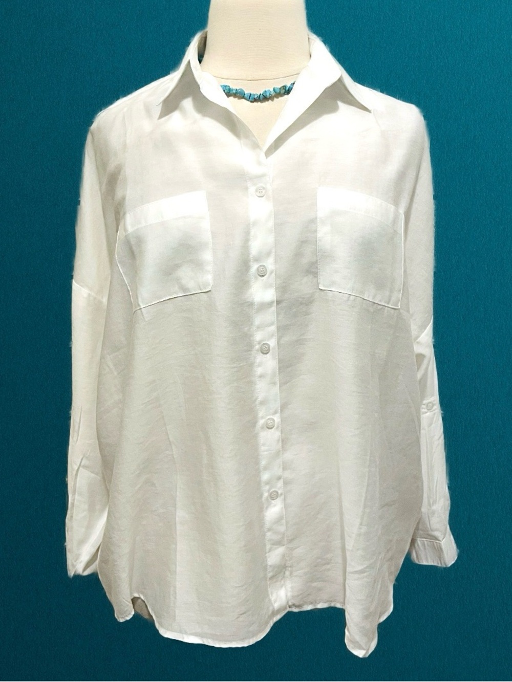 BNIB Katia Designs Goddess Blouse White L/XL - Picture 3 of 16